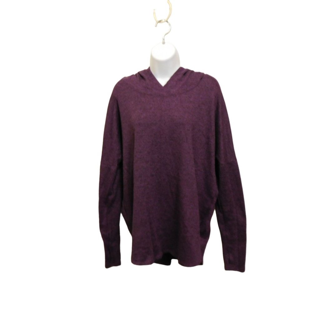 Old Navy Active Long Sleeve W/Hooded Shirt Women's Sz. M Purple/Black